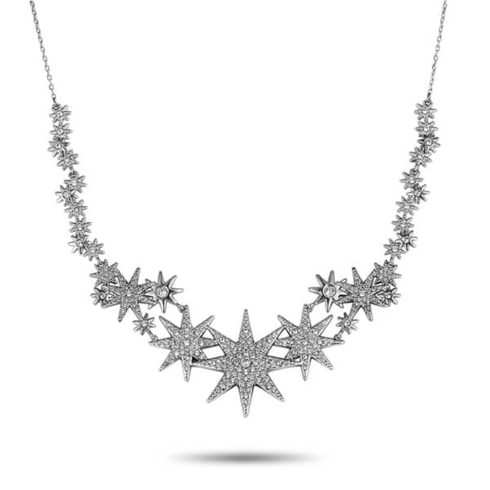 Swarovski Fizzy Crystal Pave Starburst Necklace